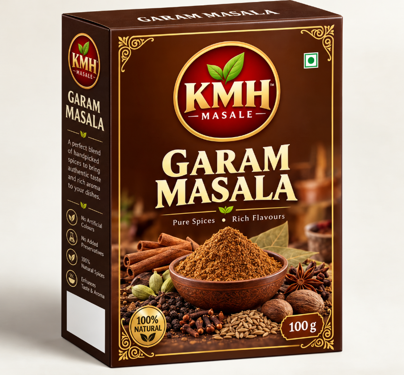 KMH Masale Garam Masala packaging